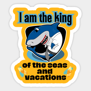 Funny Shark Summer Sticker